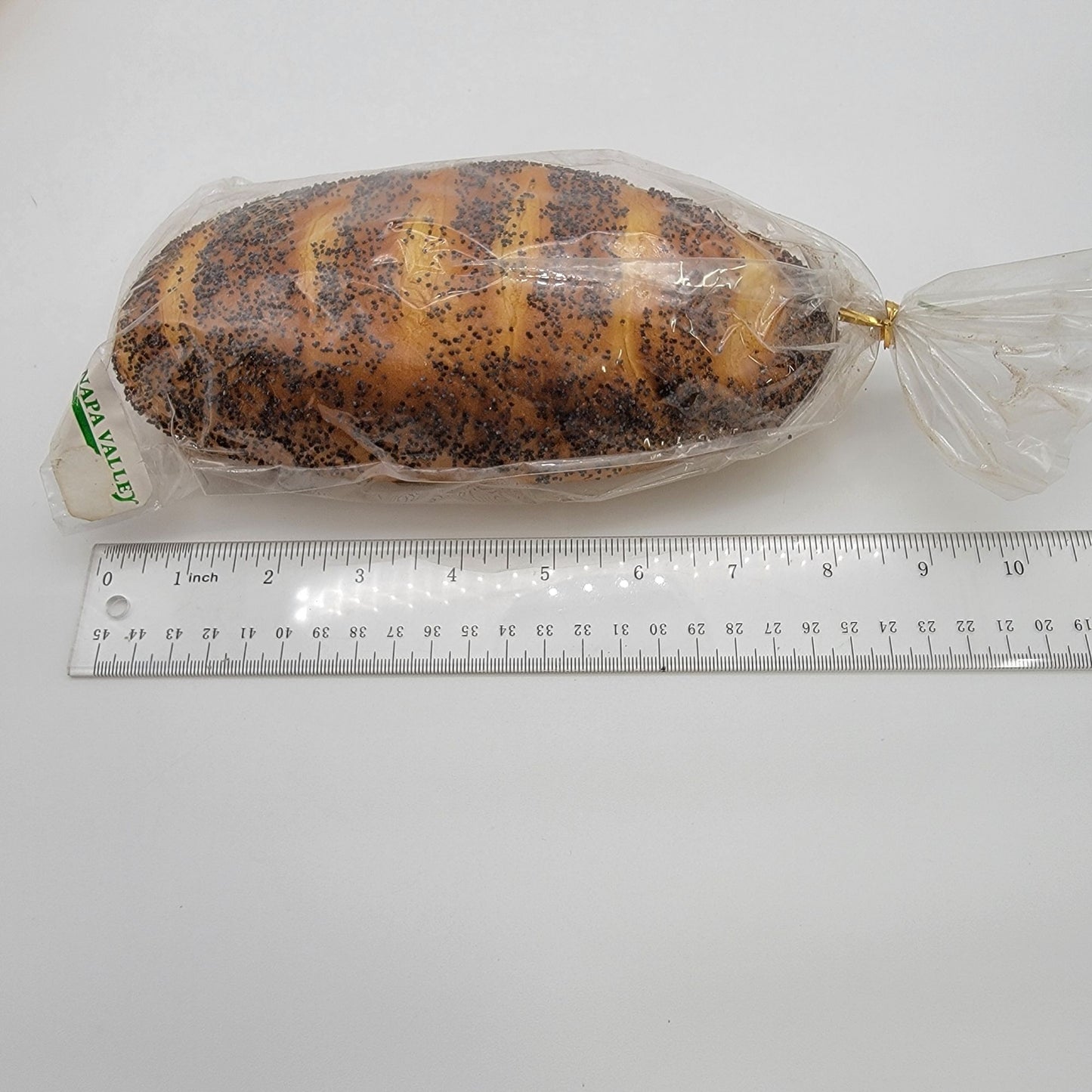 Set Of 2 Faux Loaves Of Bread - Poppy Seed Rye & Classic French White