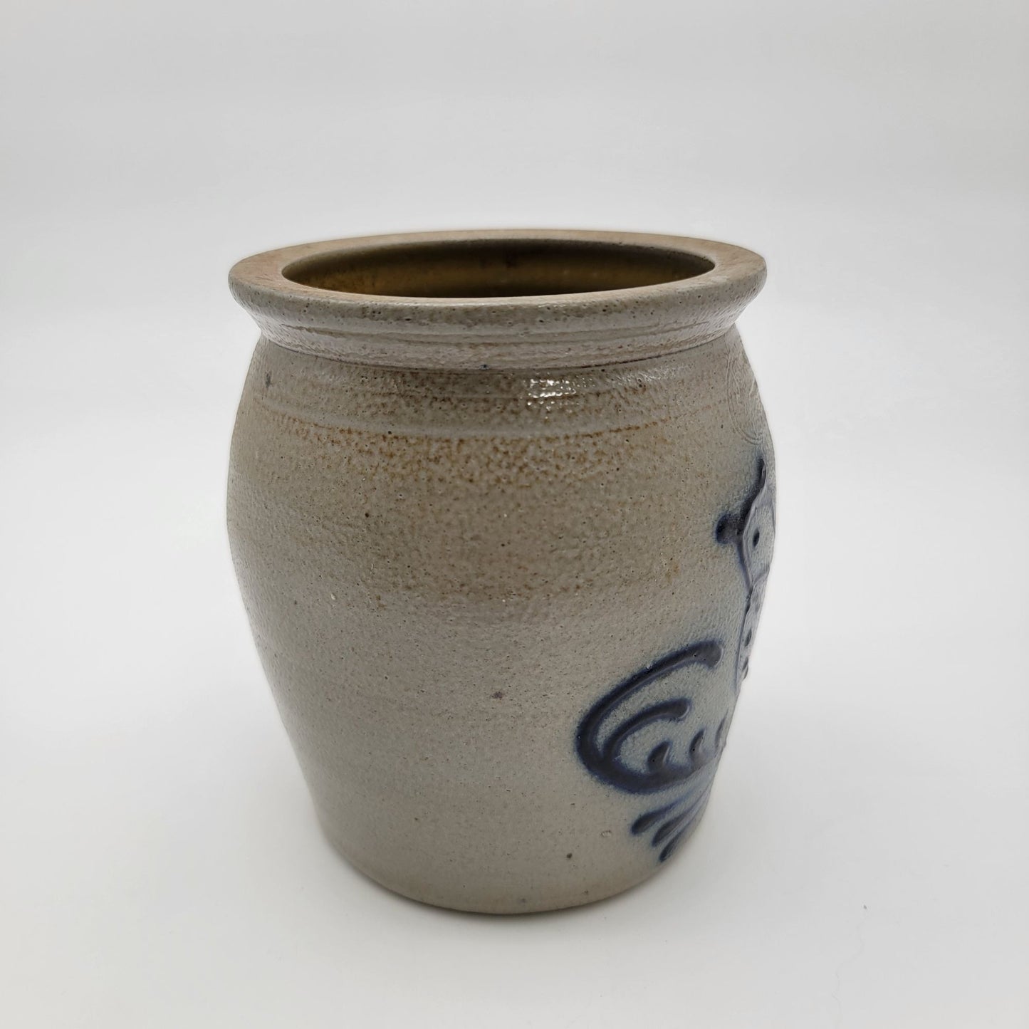 Vintage Signed 1988 Beaumont Pottery Stoneware Jar With Bird