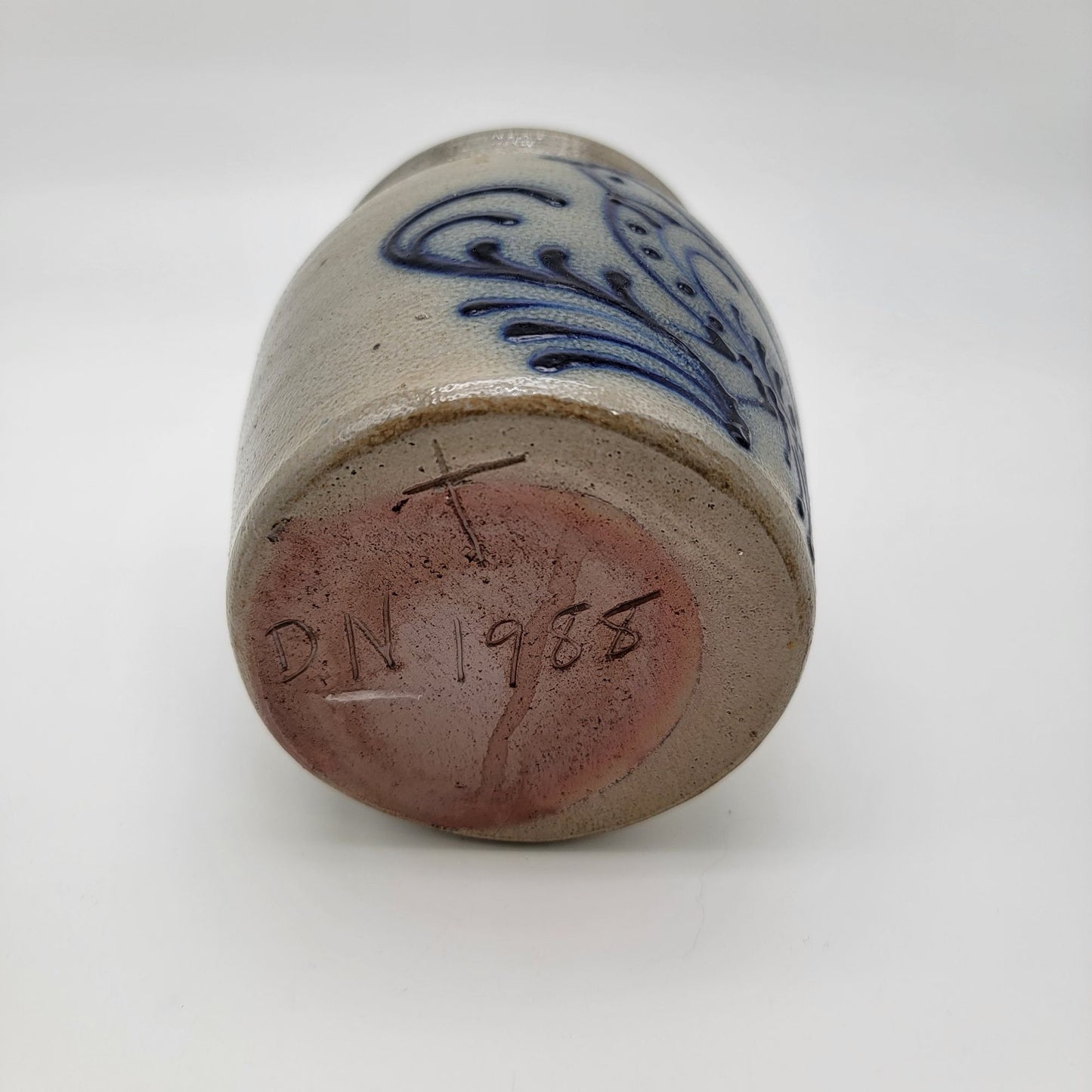 Vintage Signed 1988 Beaumont Pottery Stoneware Jar With Bird