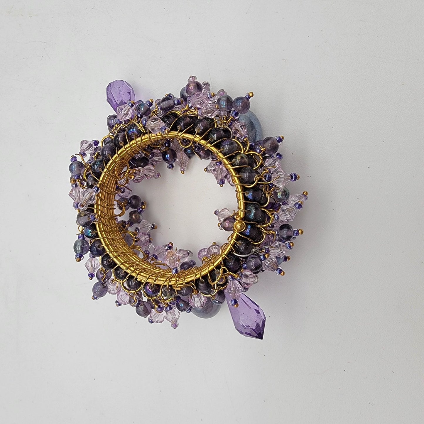 Bombay Co. Purple Beaded Napkin Rings Set Of 4