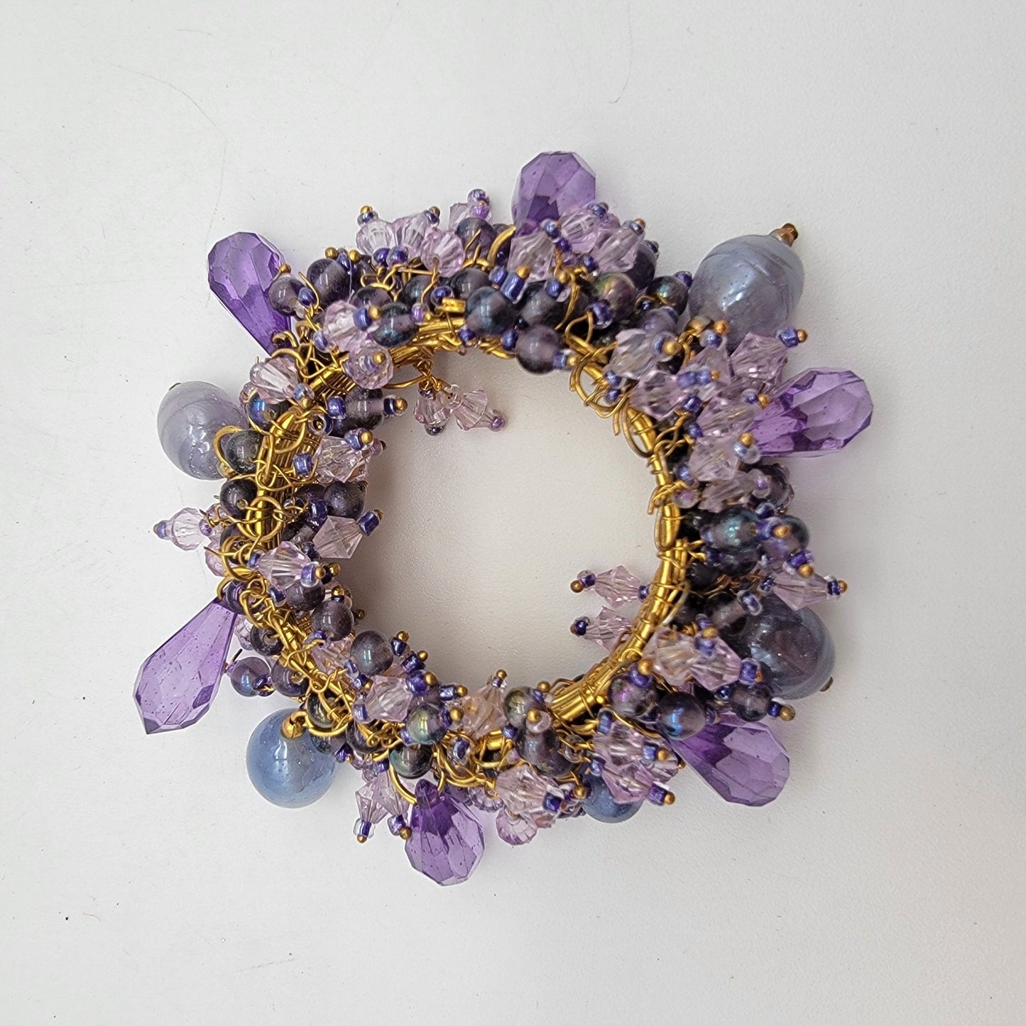 Bombay Co. Purple Beaded Napkin Rings Set Of 4