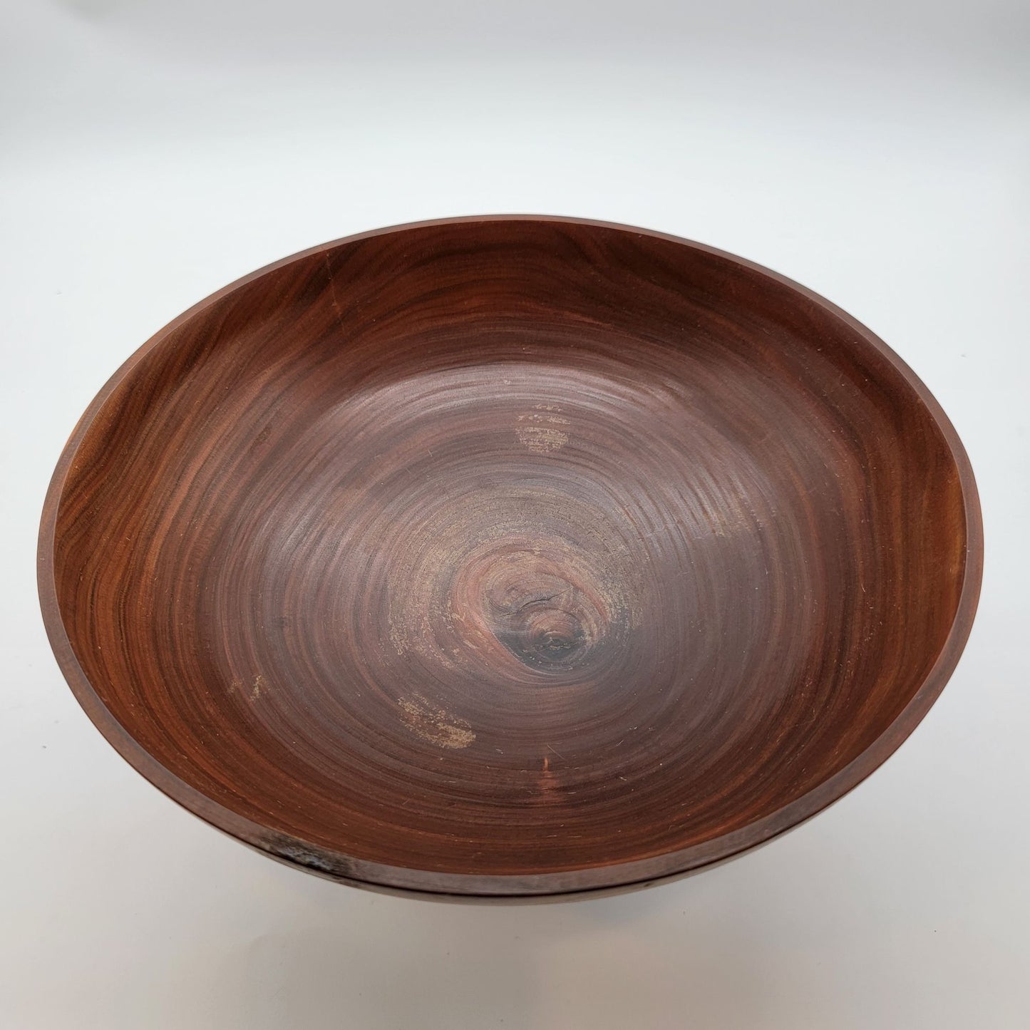 Two-Piece Mid-Century Hand-Turned Wooden Pedestal Salad Bowl