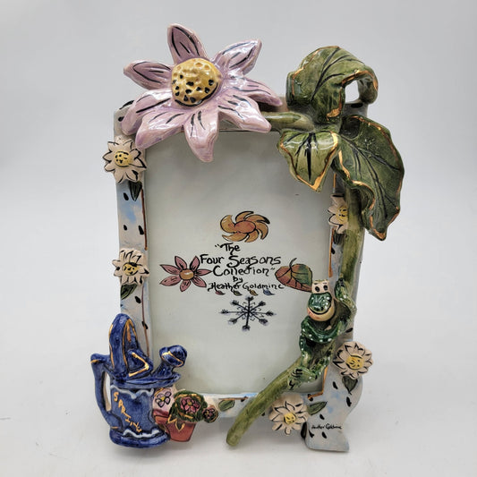 Heather Goldminc Blue Sky The Four Seasons Collection Picture Frame Spring Frog