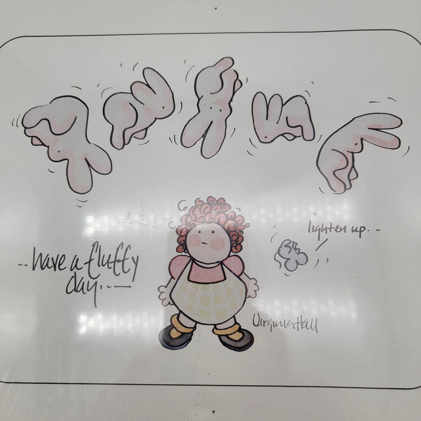 Vintage "Have A Fluffy Day" Virginia Hall Print Artwork