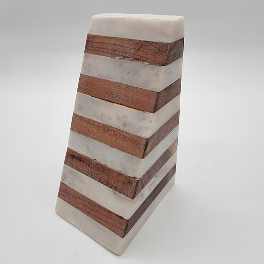 Marble & Wood Single Bookend
