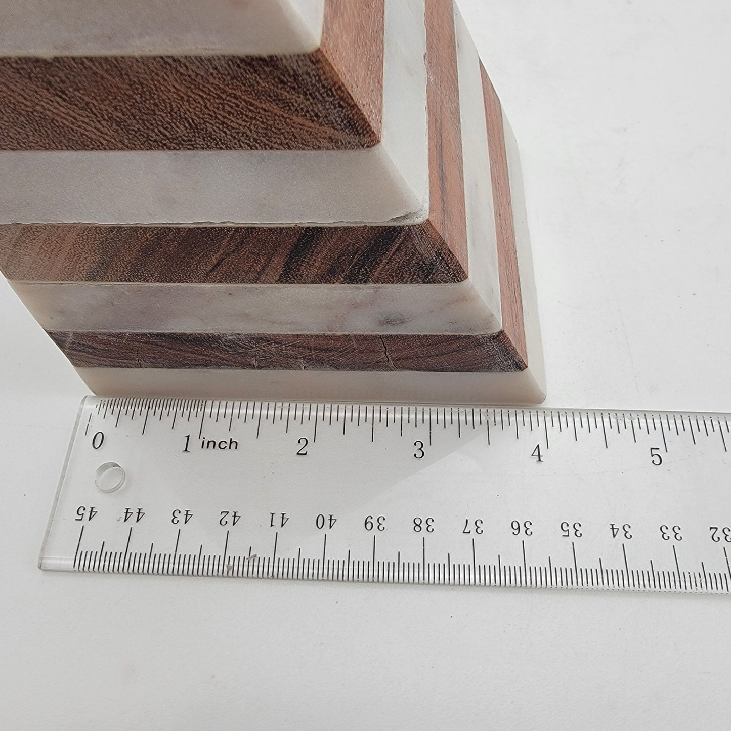 Marble & Wood Single Bookend