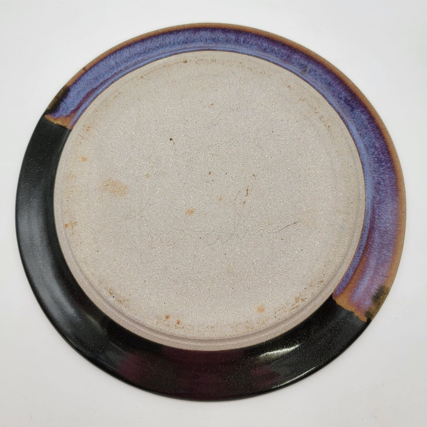 Bruce Larrabee Art Pottery Plate With Abstract Tornado Design