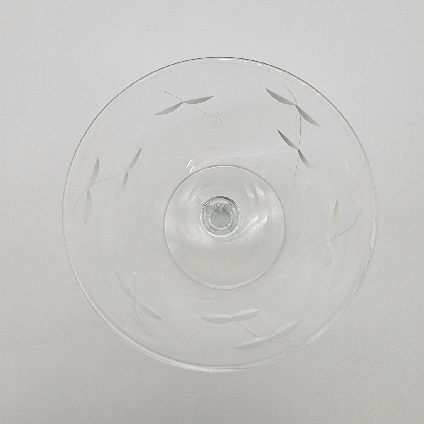 Vintage 1960s Etched Champagne Coupe Set Of 2