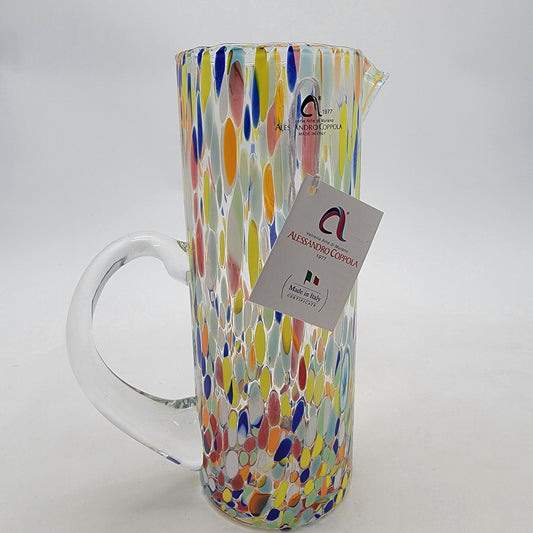 Alessandro Cappola Murano Confetti Art Glass Pitcher