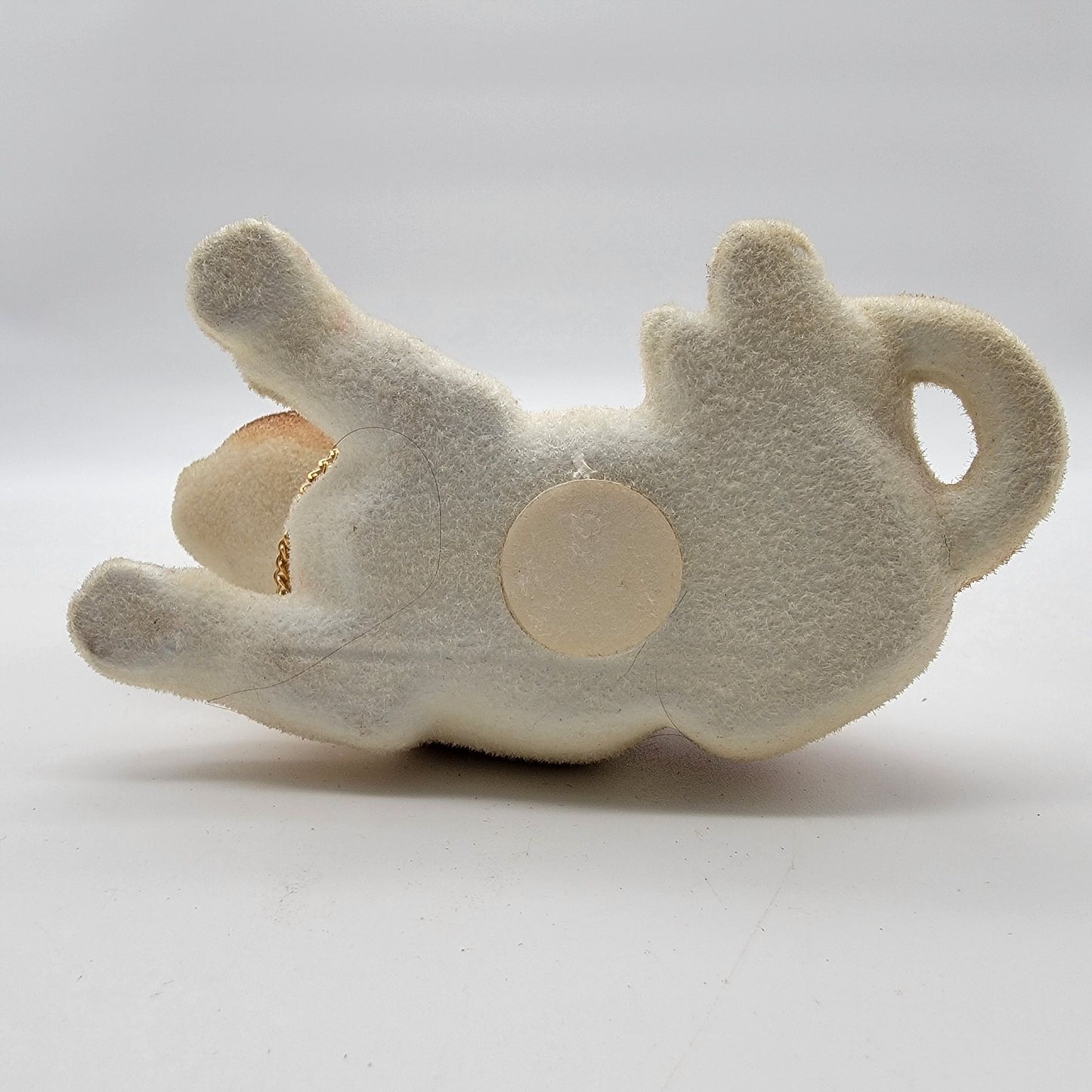 Vintage Flocked Nodding Head Tabby Cat