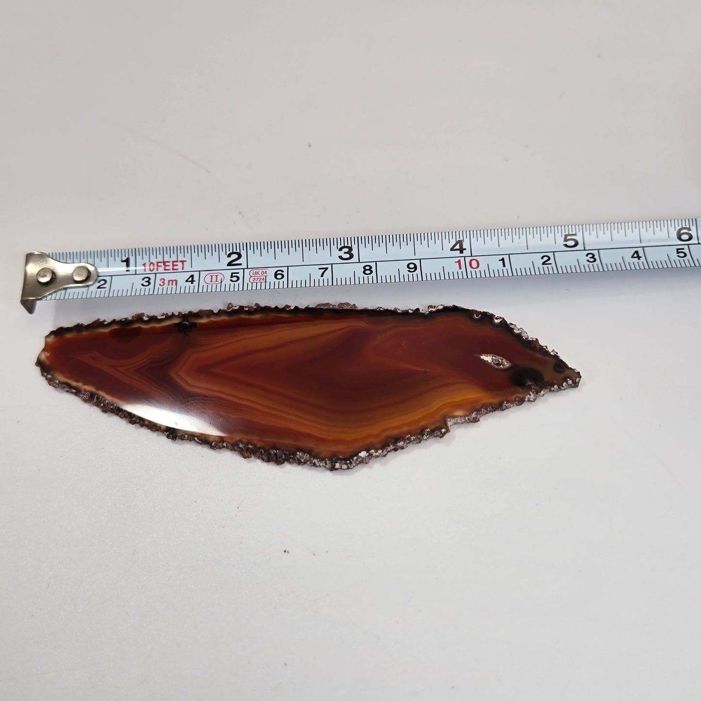 Natural Edge Banded Agate Slice Pendant