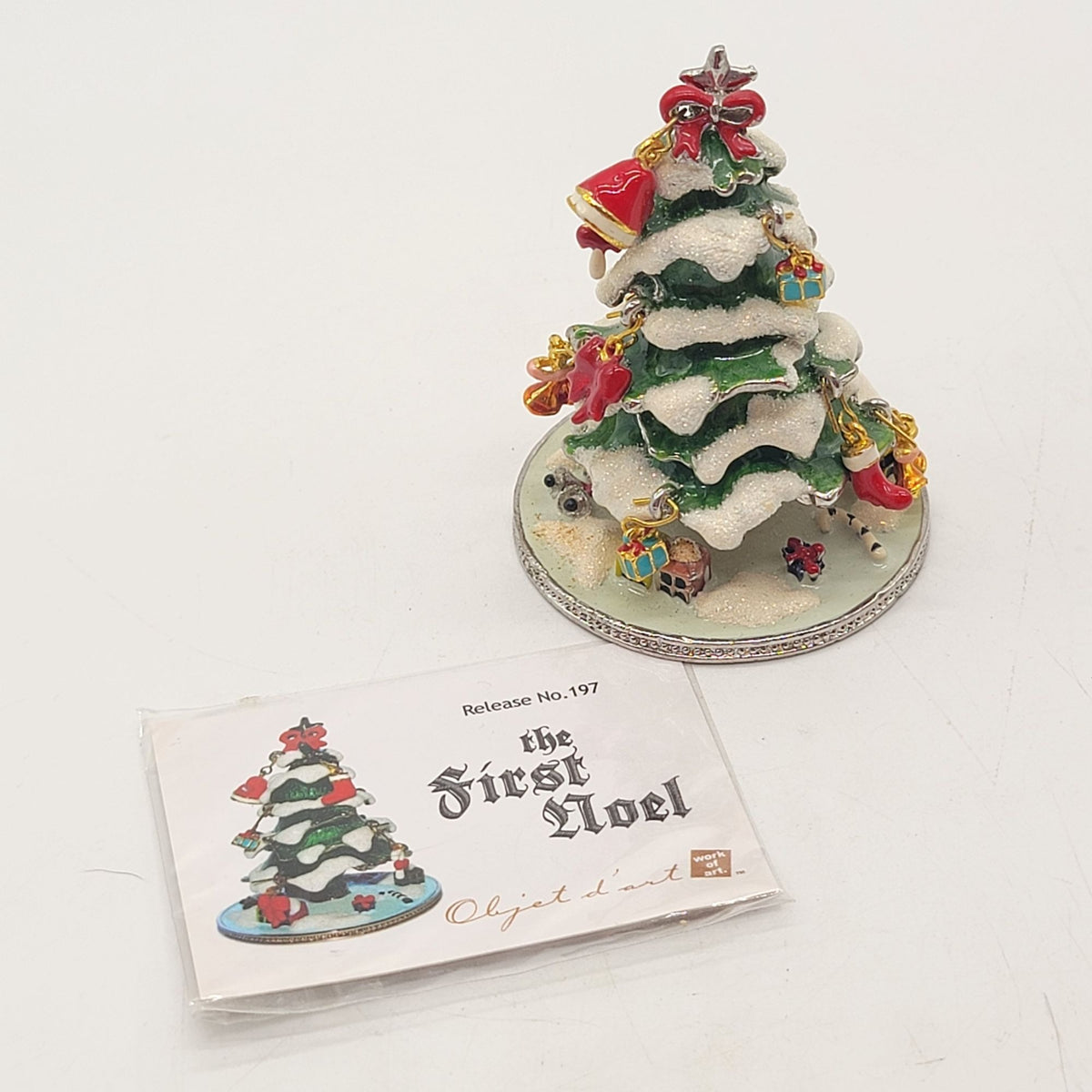 Objet d'art The First Noel Christmas Tree Trinket Box No. 197