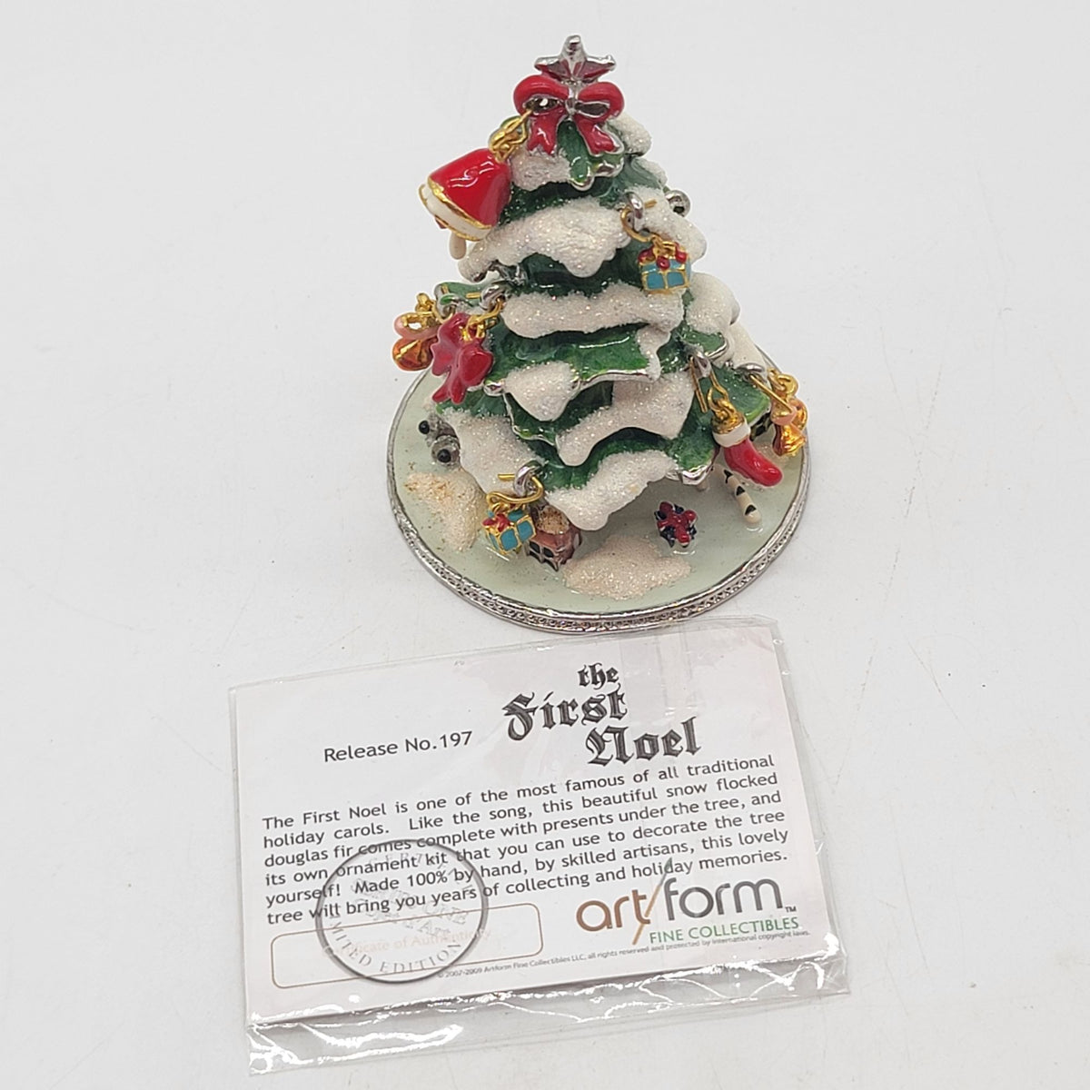 Objet d'art The First Noel Christmas Tree Trinket Box No. 197
