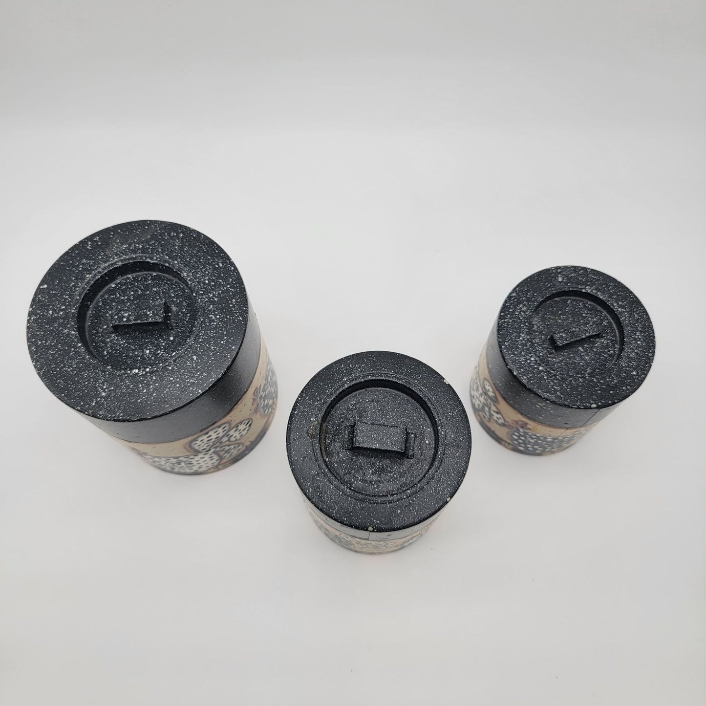 Vintage Chicken Nesting Tin Canister Set Of 3