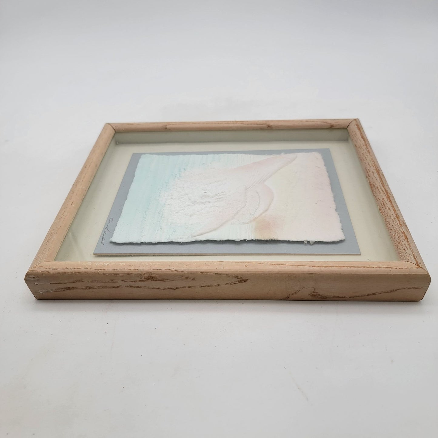 Framed Figi Graphics Humpback Whale Cast Paper Art By Wesley Smith