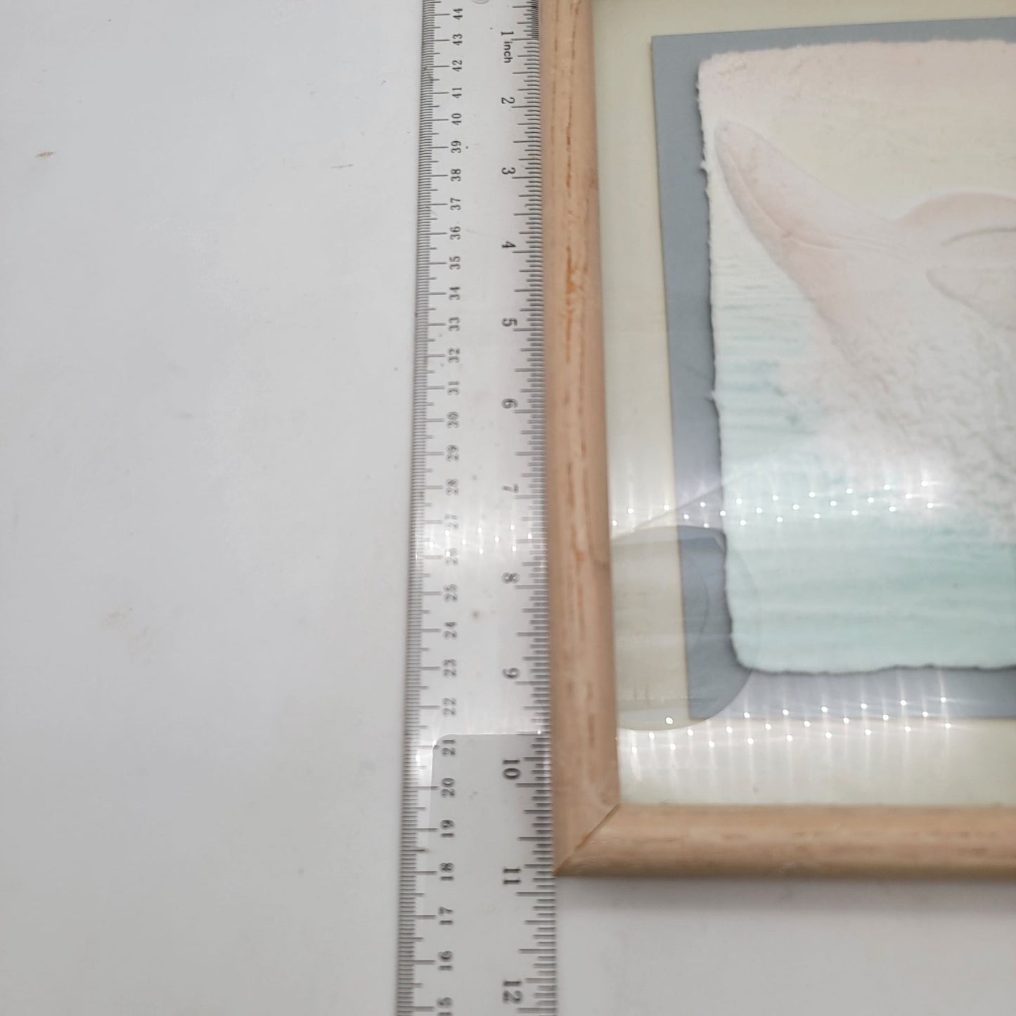 Framed Figi Graphics Humpback Whale Cast Paper Art By Wesley Smith
