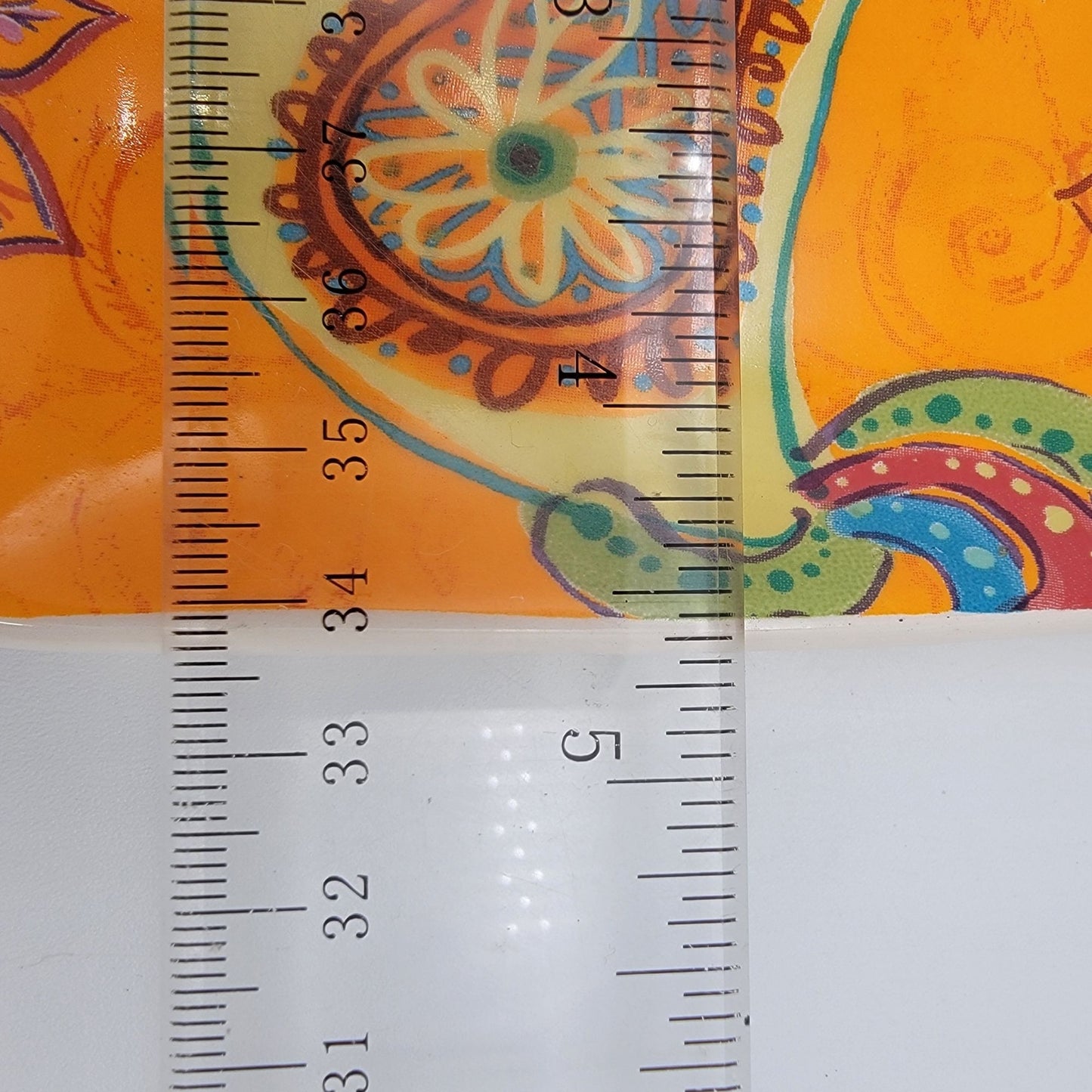 Anthropologie Rooster  Square Dish Orange & Yellow