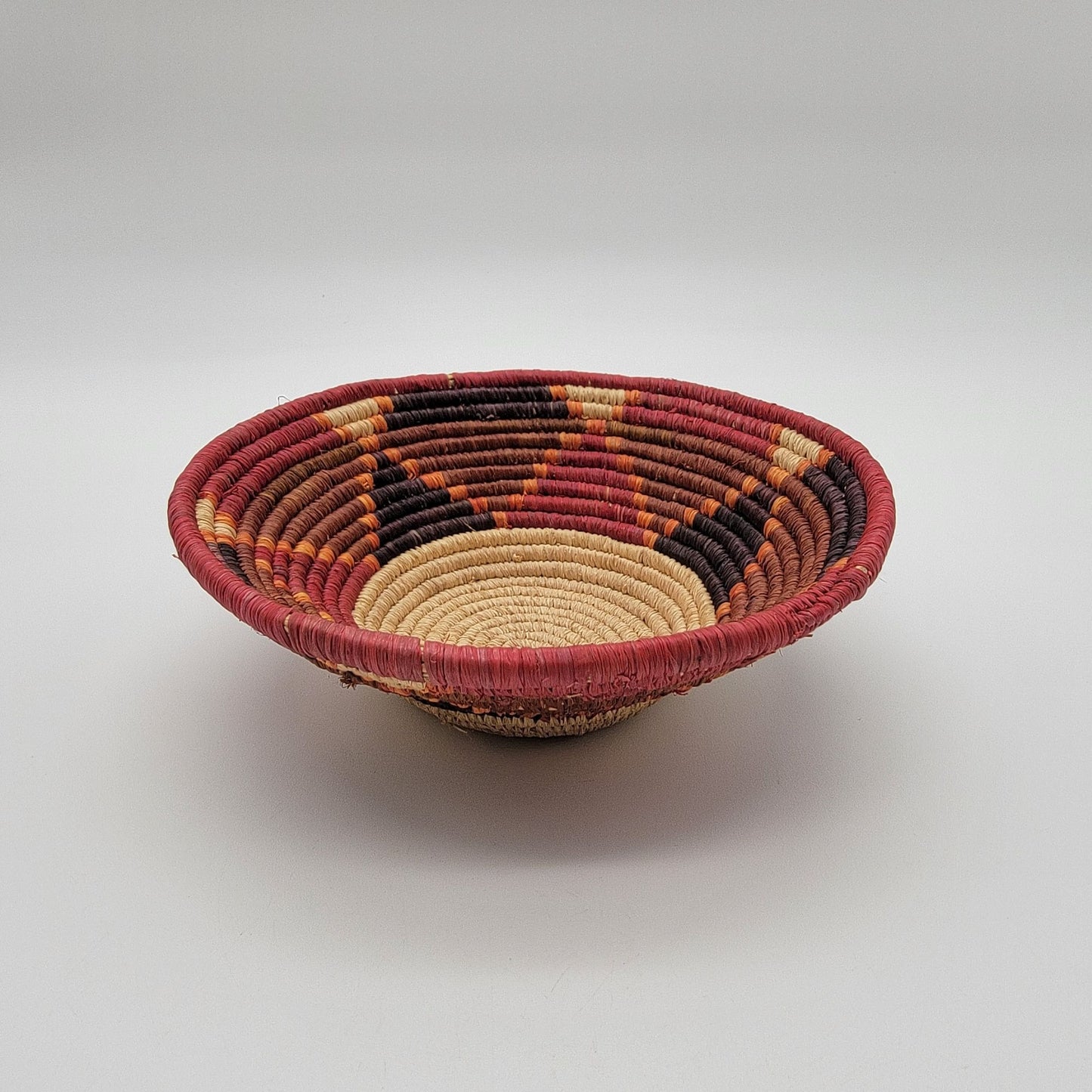 African Grass Coiled Basket Bowl