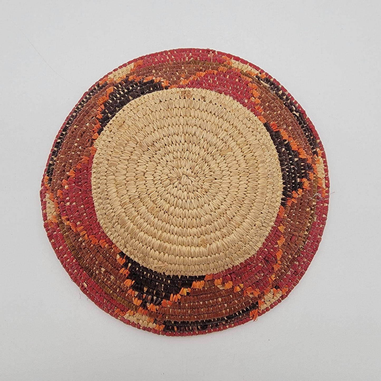 African Grass Coiled Basket Bowl