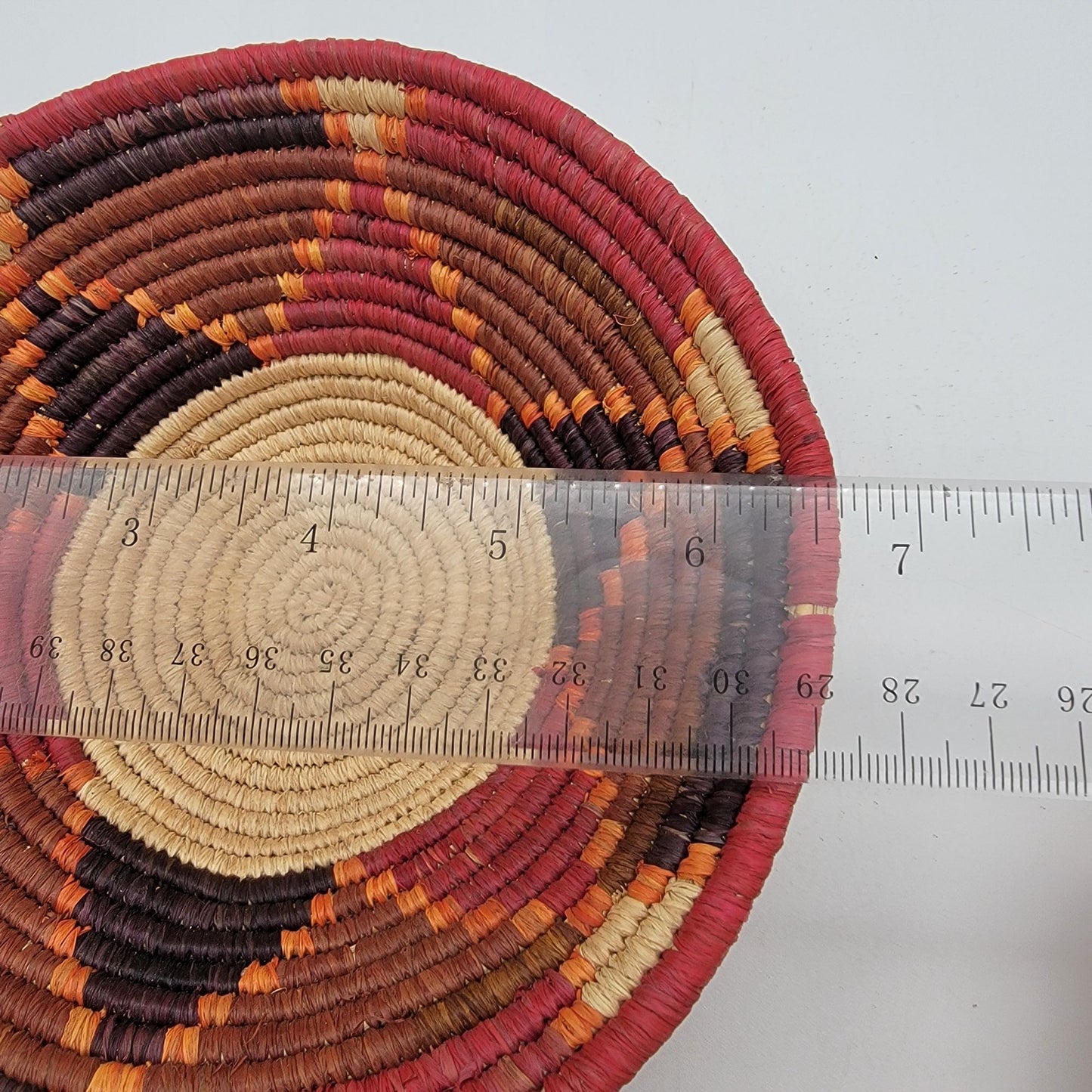 African Grass Coiled Basket Bowl