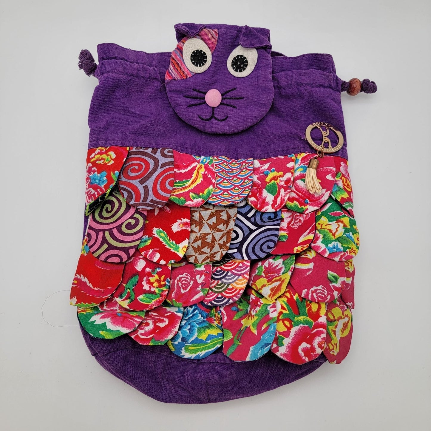 Original Kohrky Patch Quilted Cat Backpack Purple
