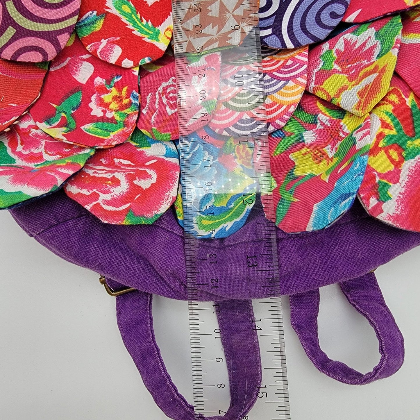 Original Kohrky Patch Quilted Cat Backpack Purple