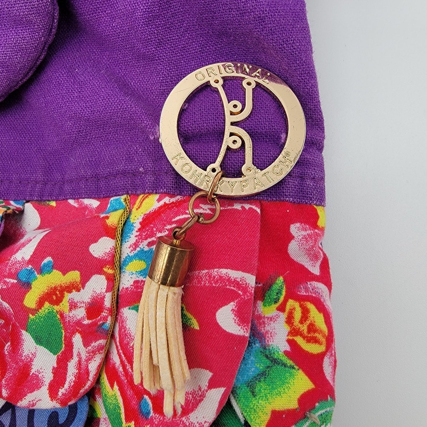 Original Kohrky Patch Quilted Cat Backpack Purple