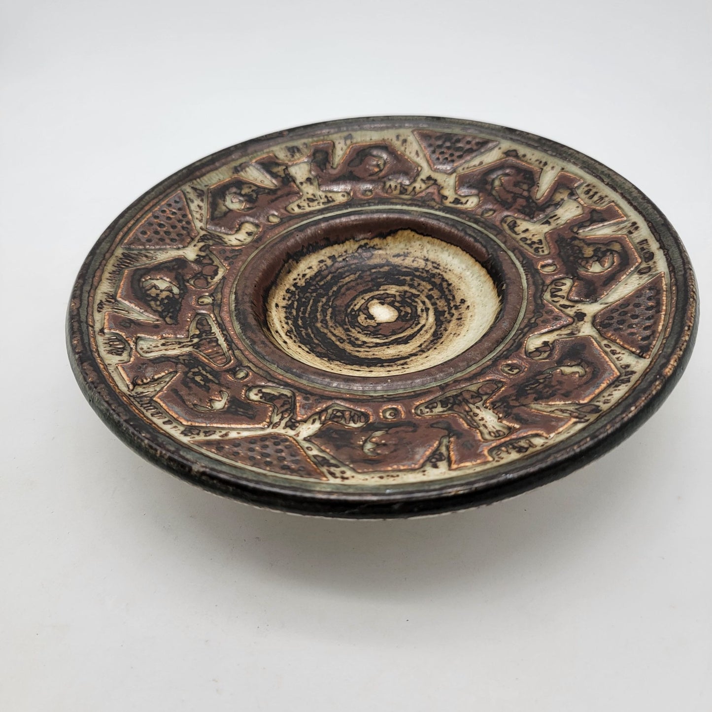 Vintage MCM Jorgen Mogensen Royal Copenhagen & B&S Teknik Danish Stoneware Pottery Dish