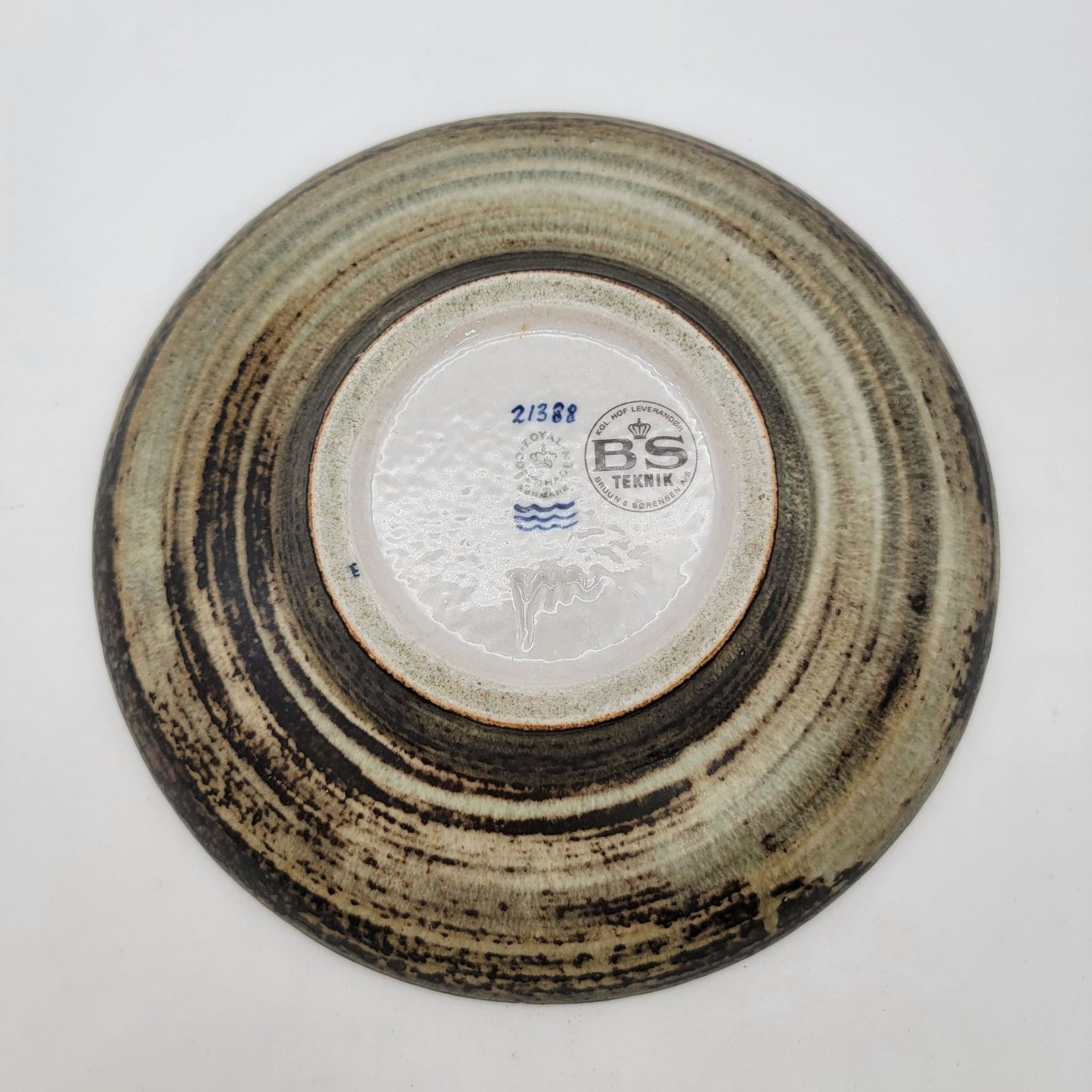 Vintage MCM Jorgen Mogensen Royal Copenhagen & B&S Teknik Danish Stoneware Pottery Dish