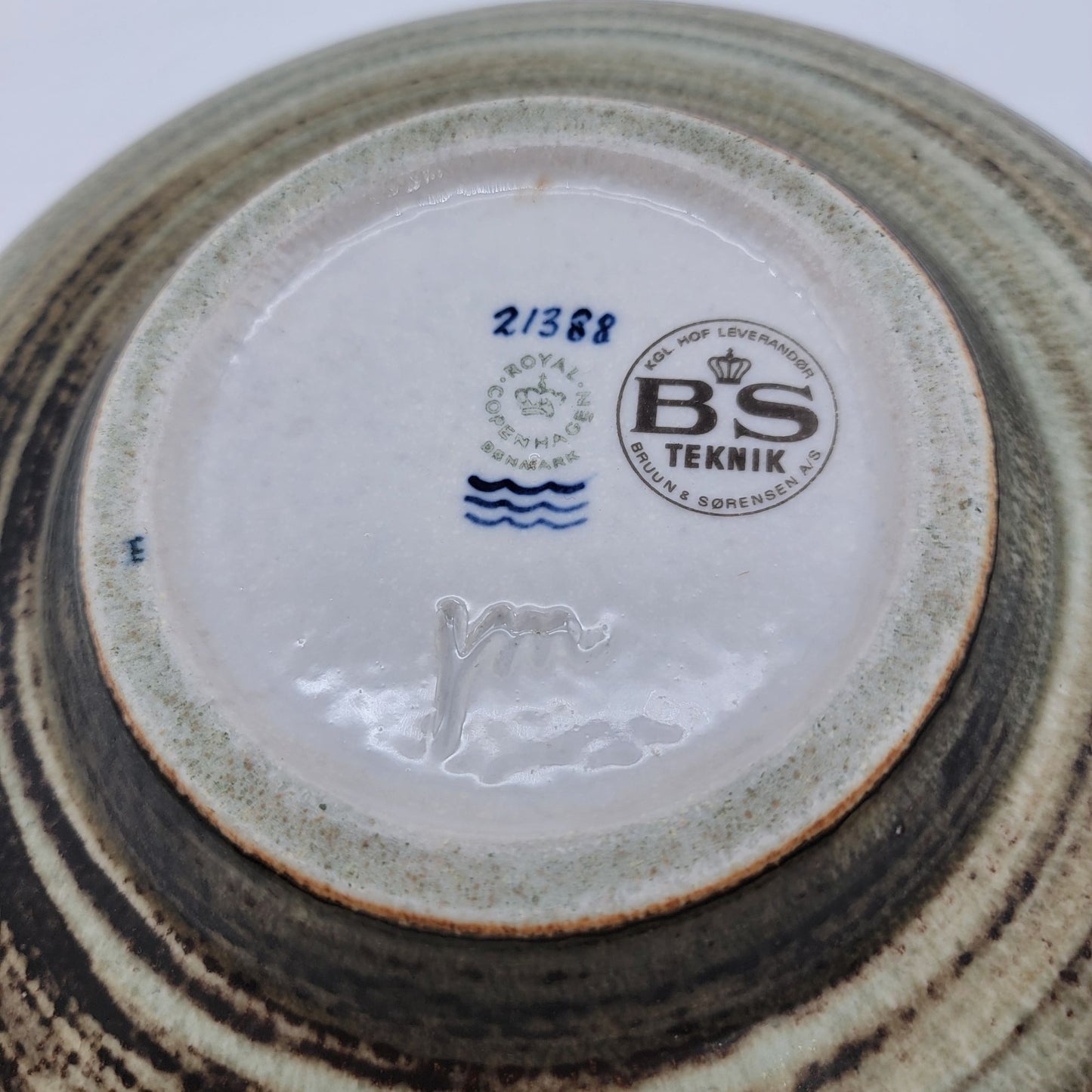 Vintage MCM Jorgen Mogensen Royal Copenhagen & B&S Teknik Danish Stoneware Pottery Dish