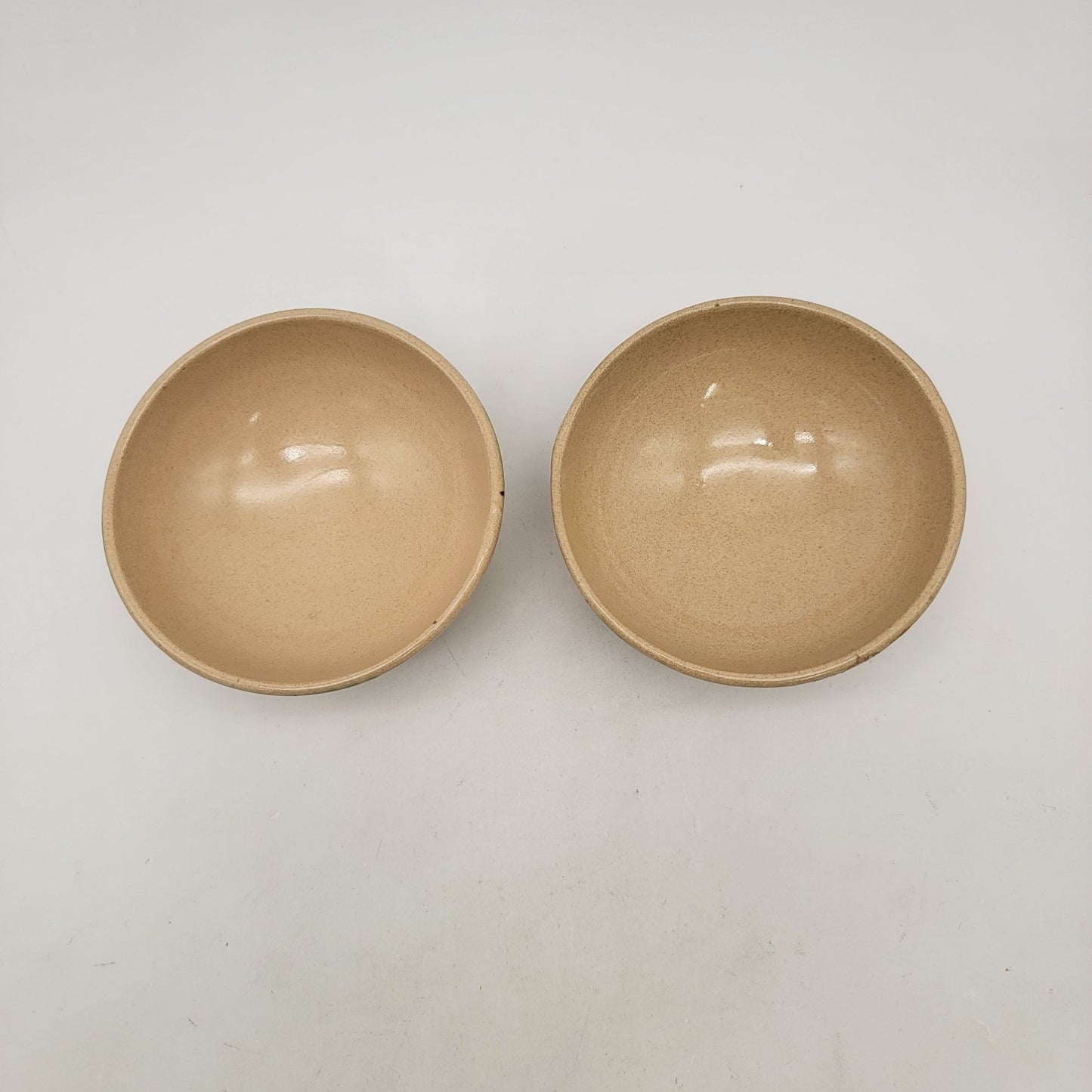 Vintage Japanese Stoneware Rice Bowls With Handpainted Puffer Fish