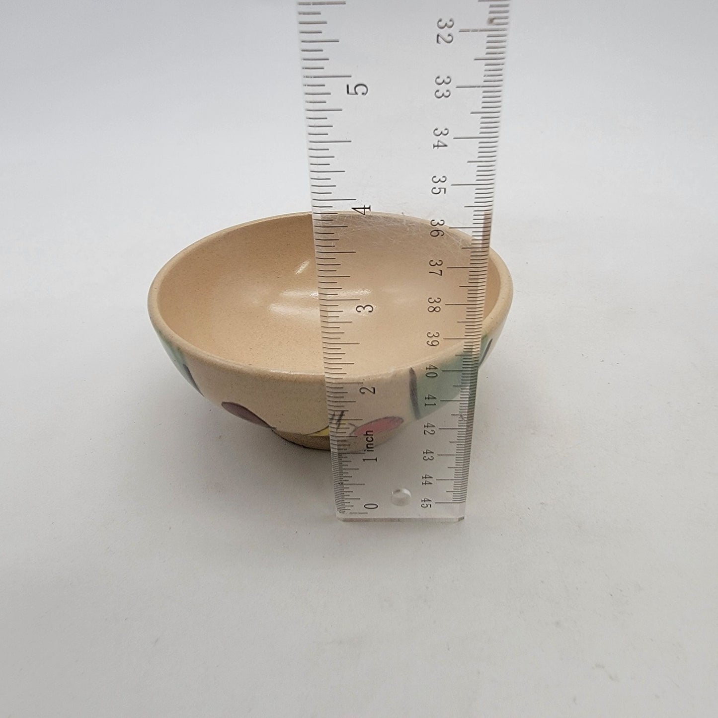 Vintage Japanese Stoneware Rice Bowls With Handpainted Puffer Fish