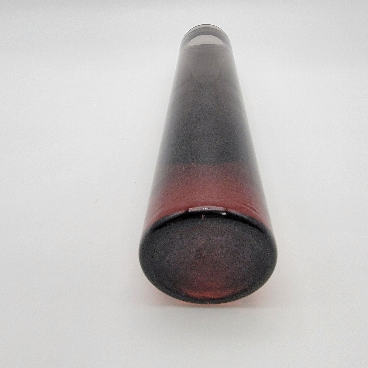 Mid Century Art Glass Vase  Ombre Pink & Smokey Gray