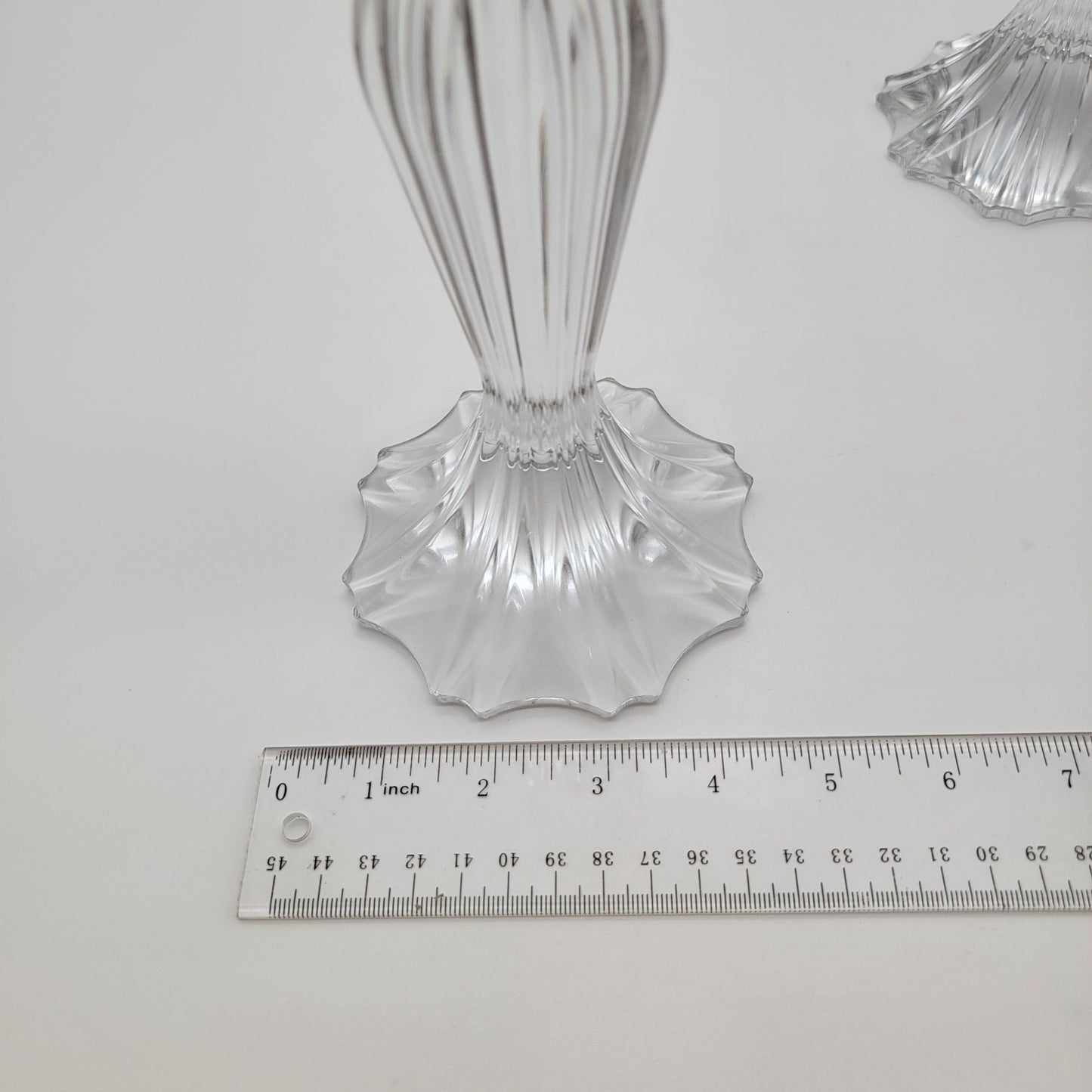 Pair Of Vintage Shannon Crystal Triumph Candlesticks