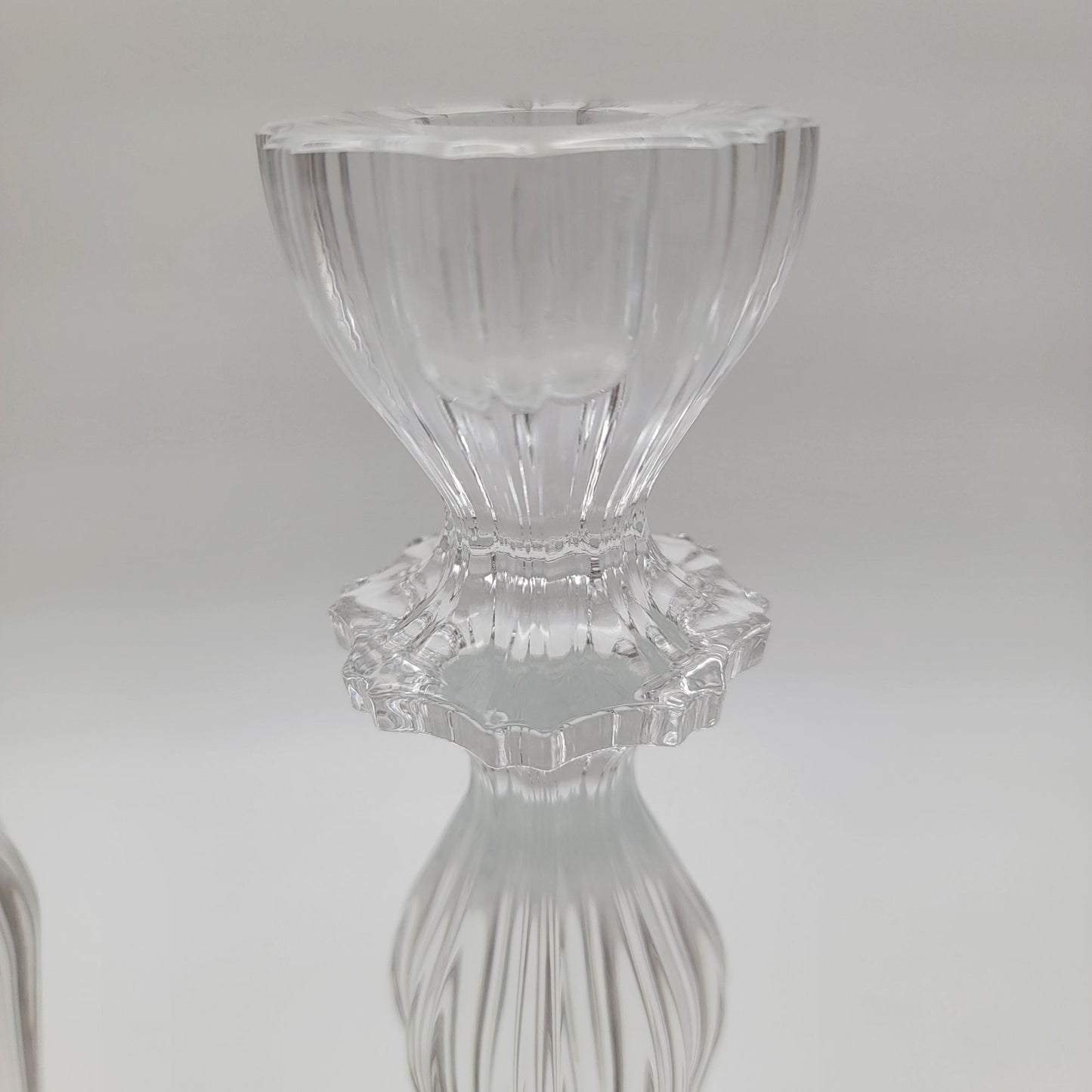 Pair Of Vintage Shannon Crystal Triumph Candlesticks