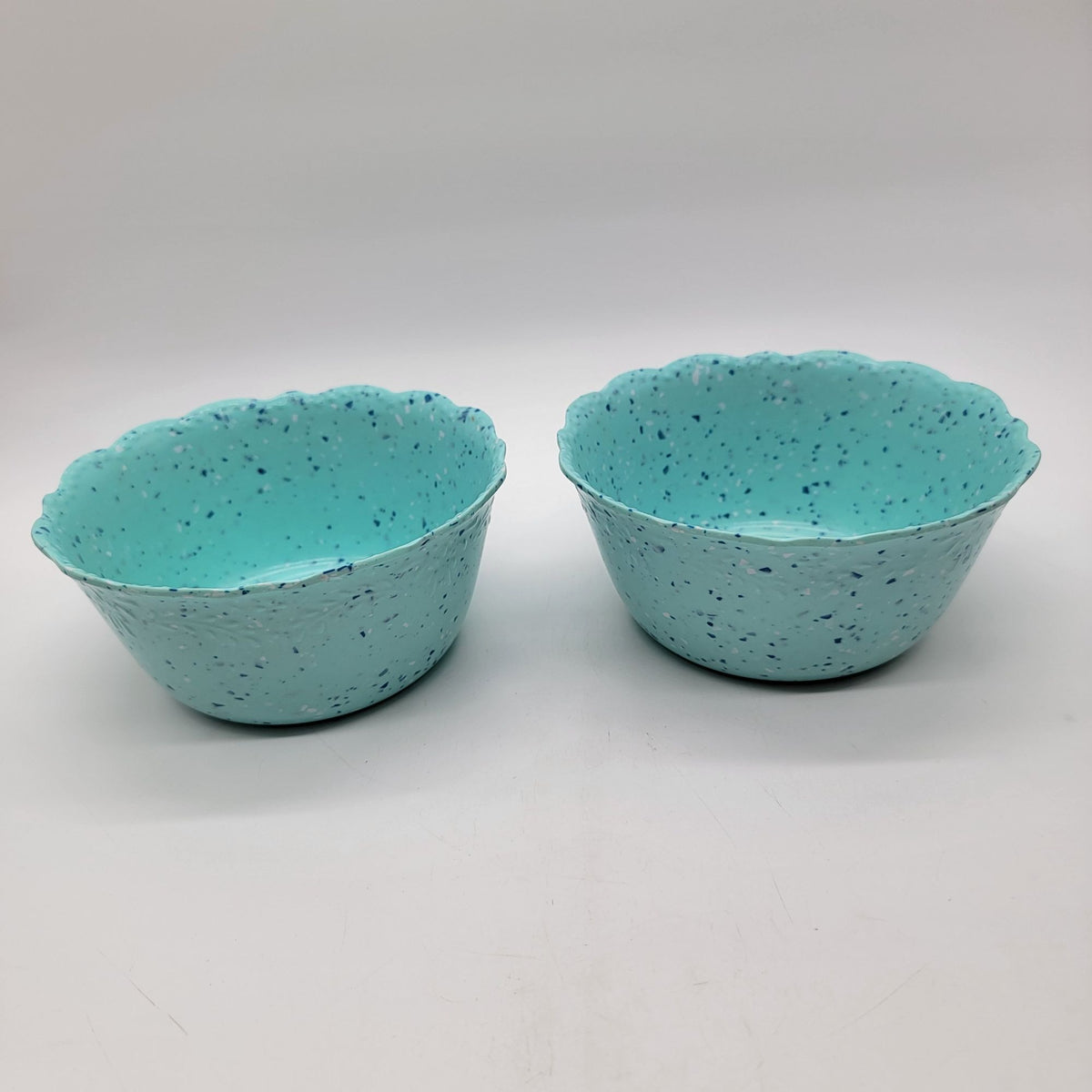 Pioneer Woman Juliette Melamine Bowls Set Of 2 Teal Blue Speckled