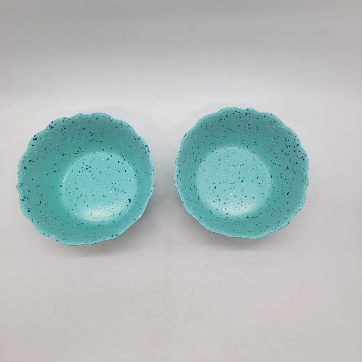 Pioneer Woman Juliette Melamine Bowls Set Of 2 Teal Blue Speckled