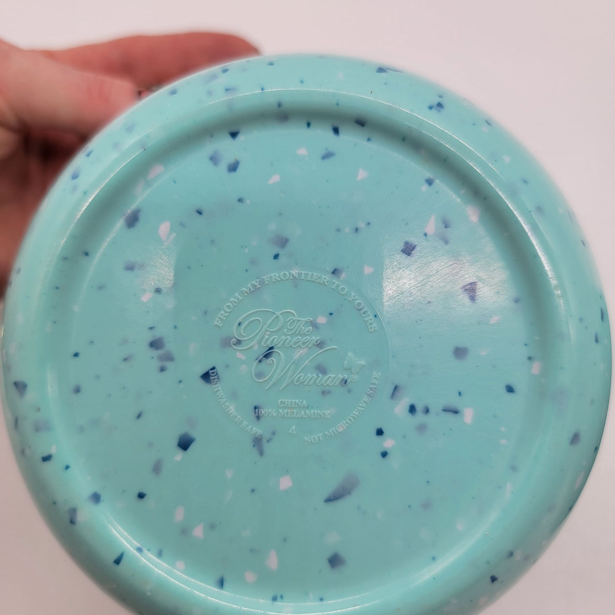 Pioneer Woman Juliette Melamine Bowls Set Of 2 Teal Blue Speckled