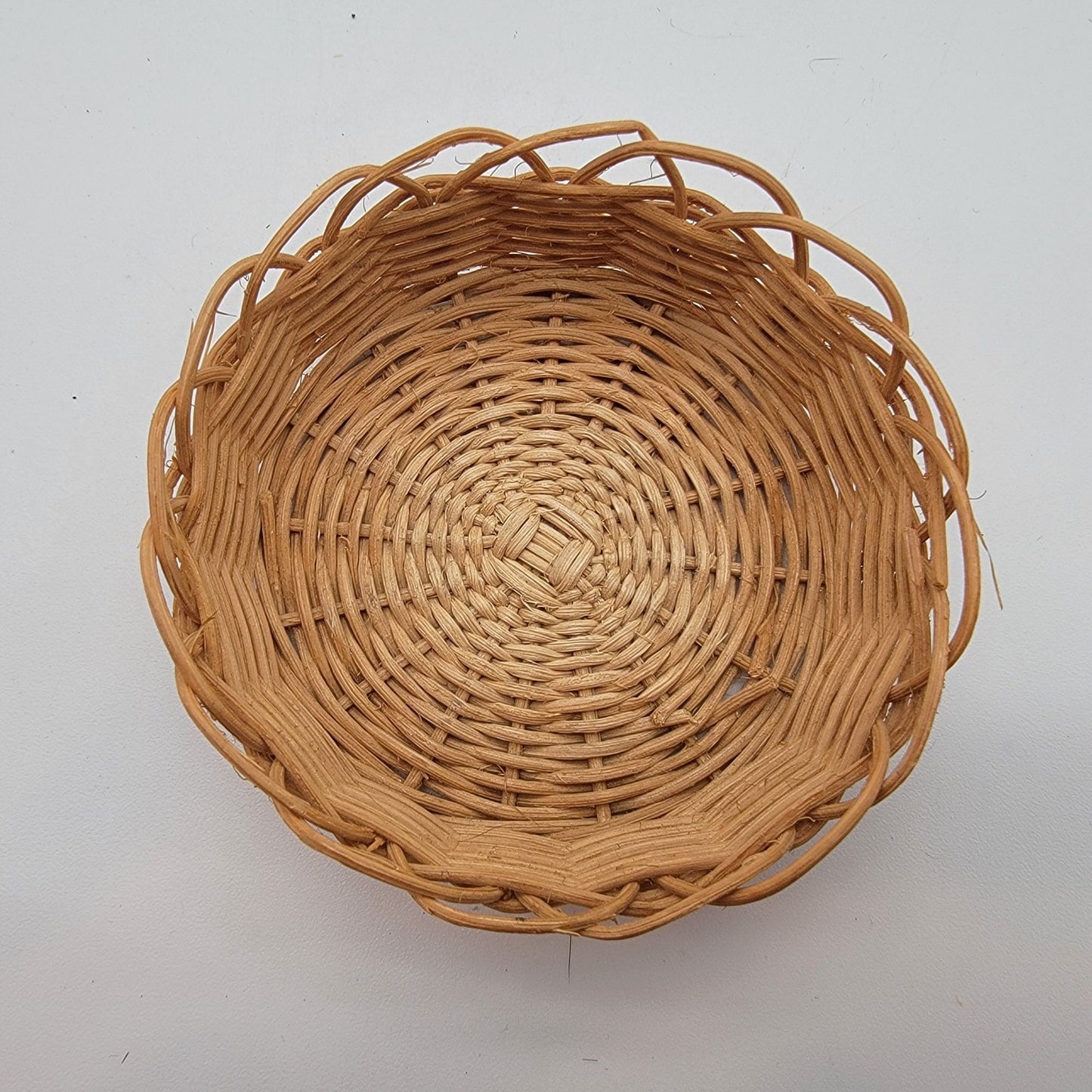 1980's French Cottage Style Miniature Wicker Basket