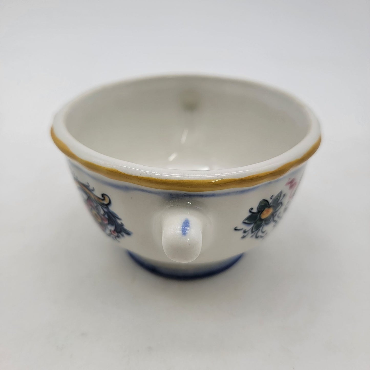 Hall Pottery Raffaellesco Dragon Ironstone Double Handle Bowl 2582