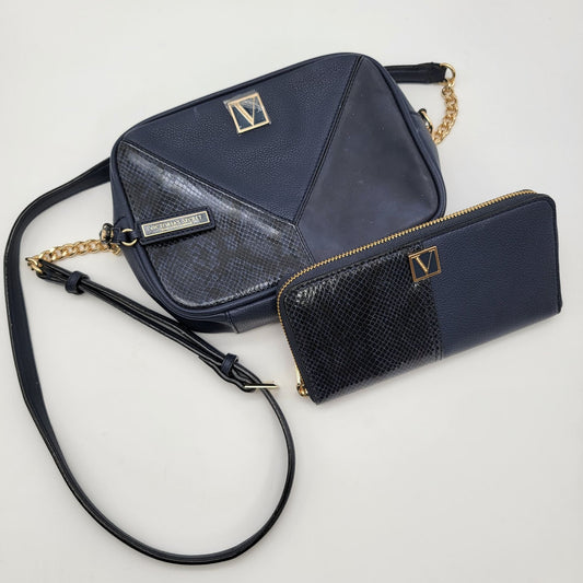 Victorias Secret Navy Crossbody Bag & Wallet Set