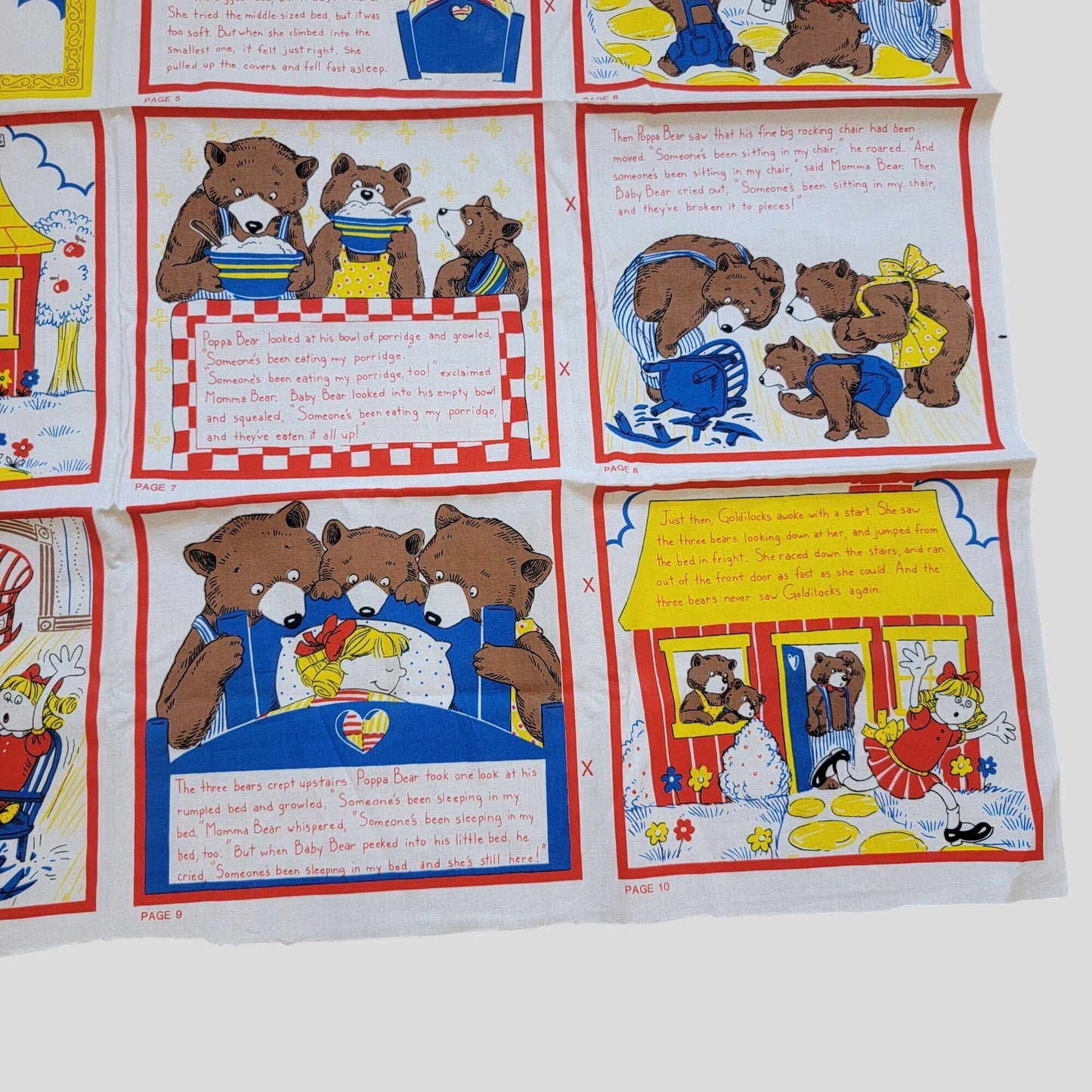 Look & Learn Soft Book Fabric Panel Goldilocks & The Three Bears