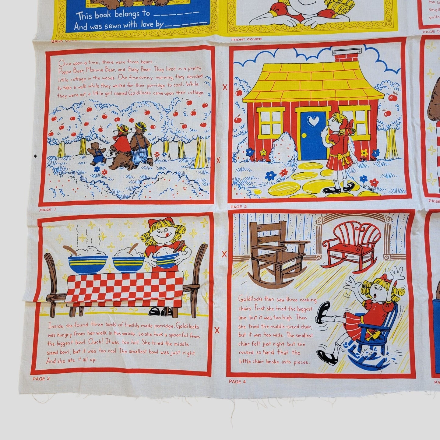 Look & Learn Soft Book Fabric Panel Goldilocks & The Three Bears