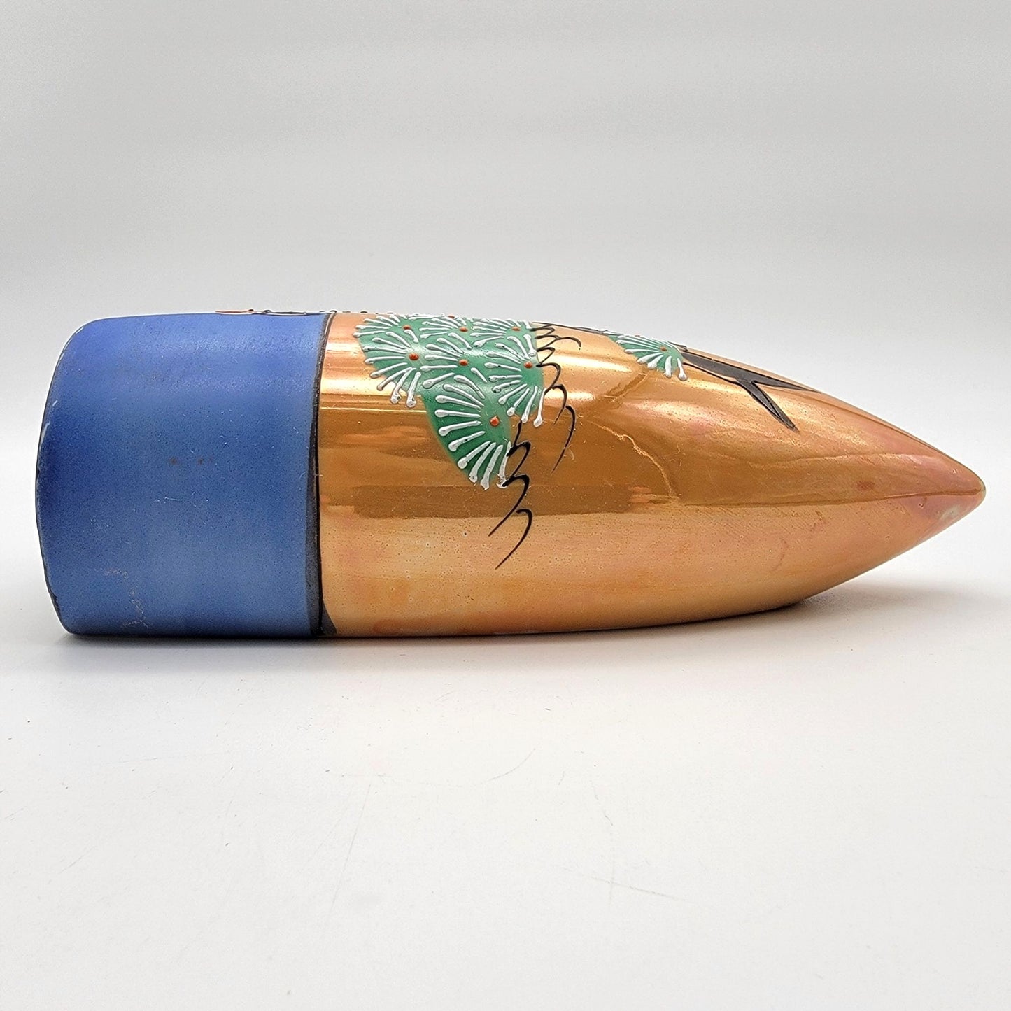 Vintage 1920s Hotta Yu Shoten Japanese Moriage Lusterware Bird Wall Pocket Vase