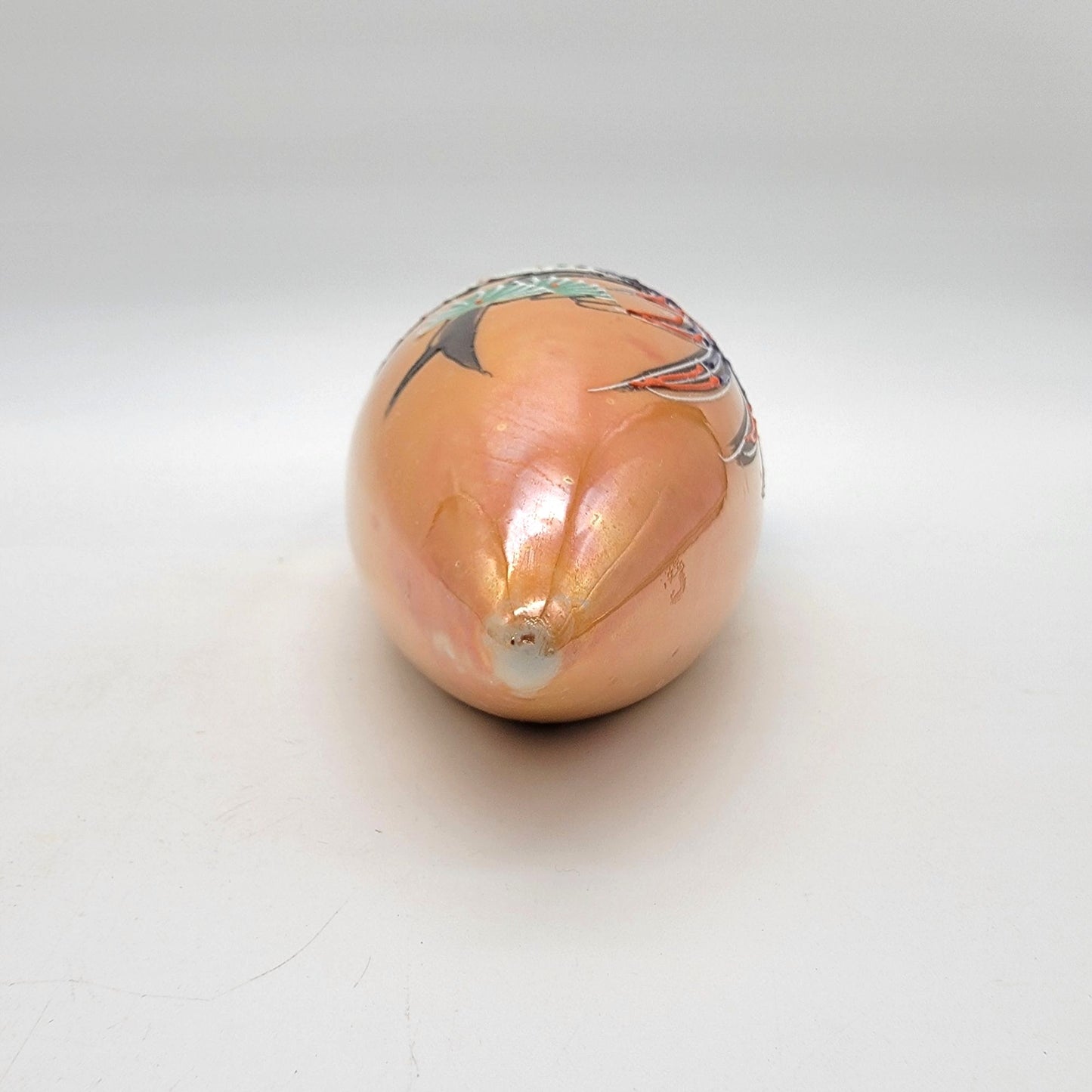 Vintage 1920s Hotta Yu Shoten Japanese Moriage Lusterware Bird Wall Pocket Vase