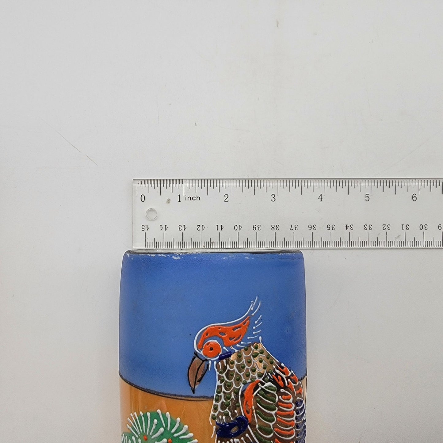 Vintage 1920s Hotta Yu Shoten Japanese Moriage Lusterware Bird Wall Pocket Vase