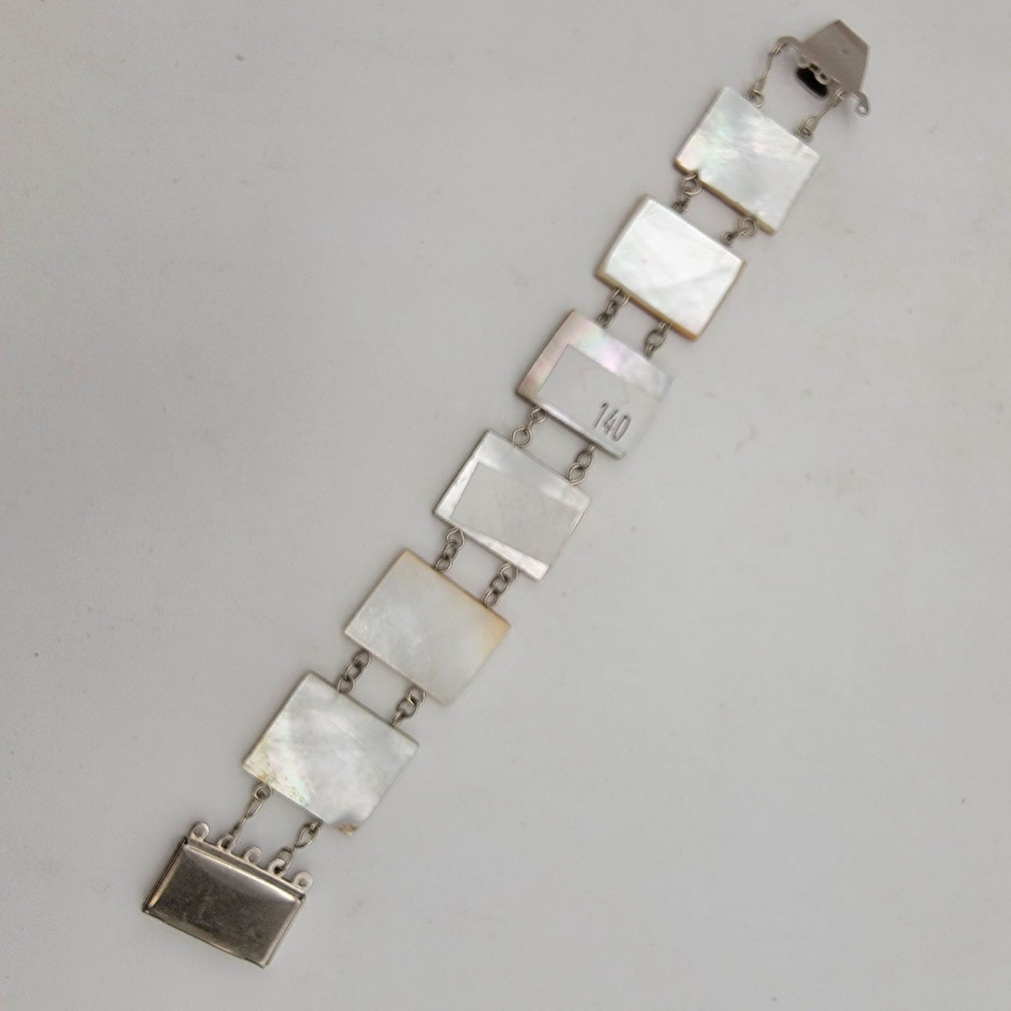 Antique Persian Linked Shell Panel Bracelet