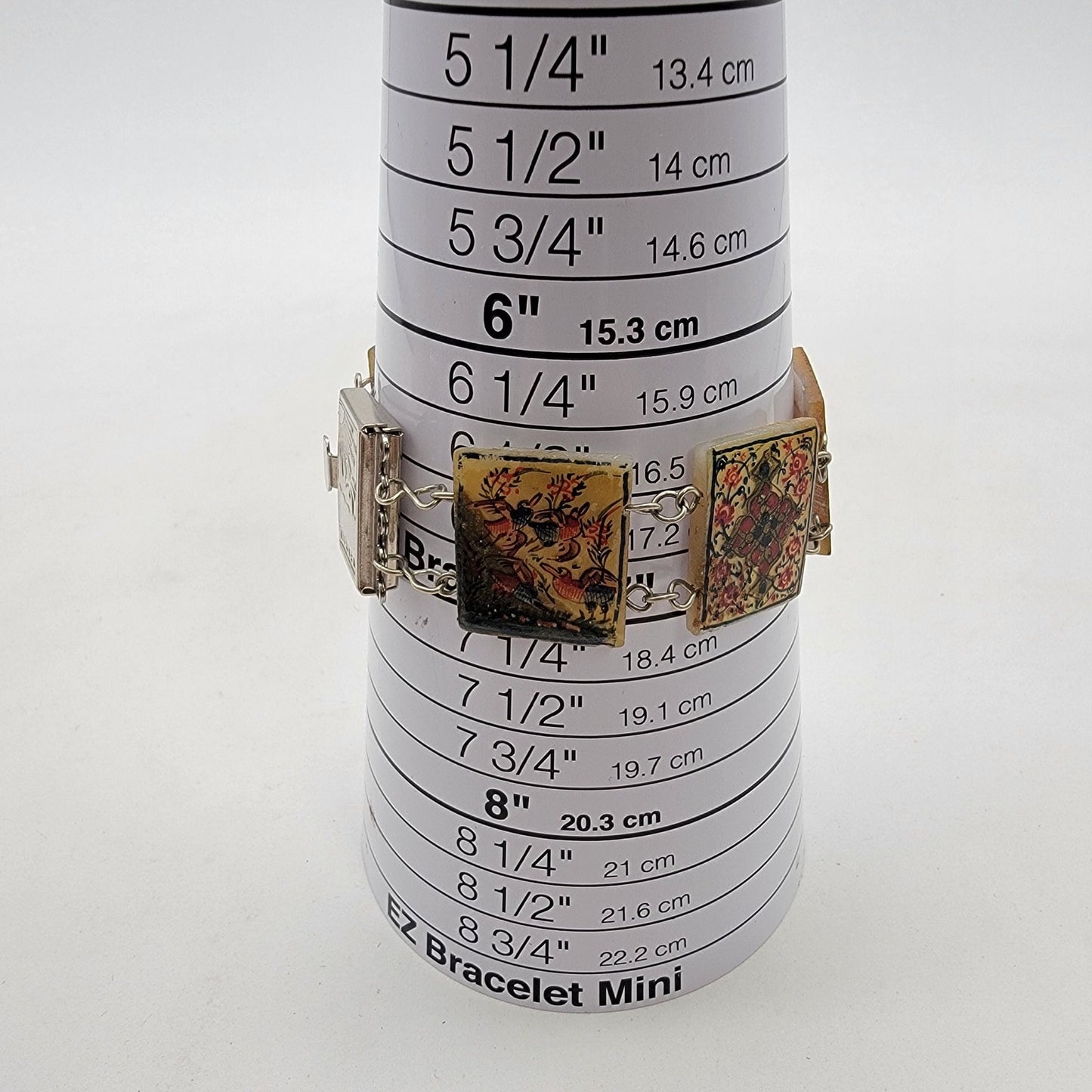 Antique Persian Linked Shell Panel Bracelet