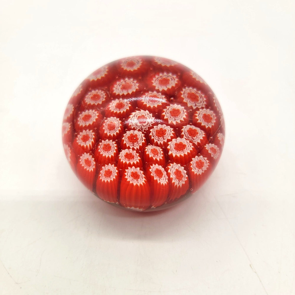 Vintage Murano Style Millefiori Glass Paperweight