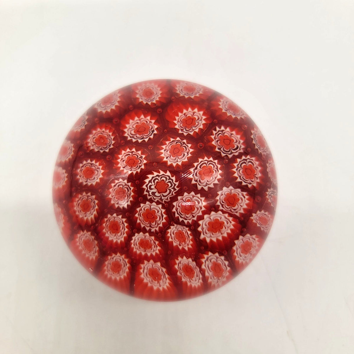 Vintage Murano Style Millefiori Glass Paperweight